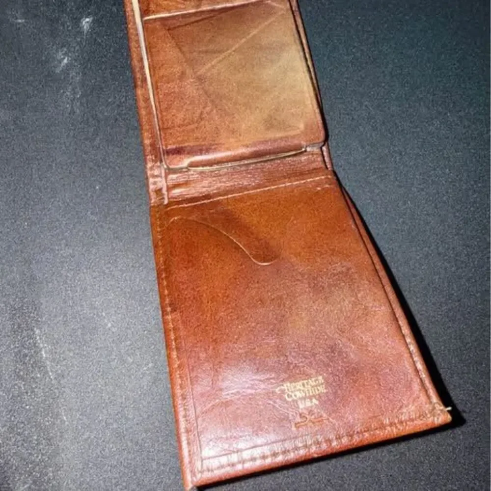 Vintage EK Leathergear Brown Heritage Cowhide Wallet | New Gentleman Billfold